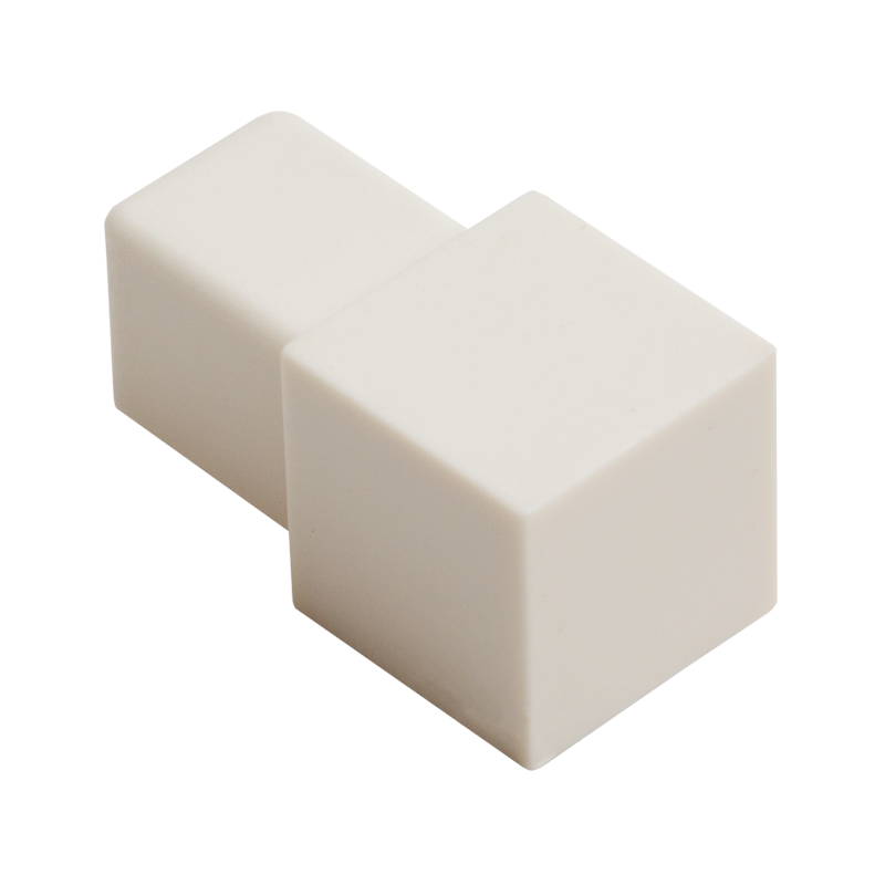 12mm - PTP124.32 Genesis P.V.C Plastic Square Edge Corner Soft Cream (4 Pack) PTP